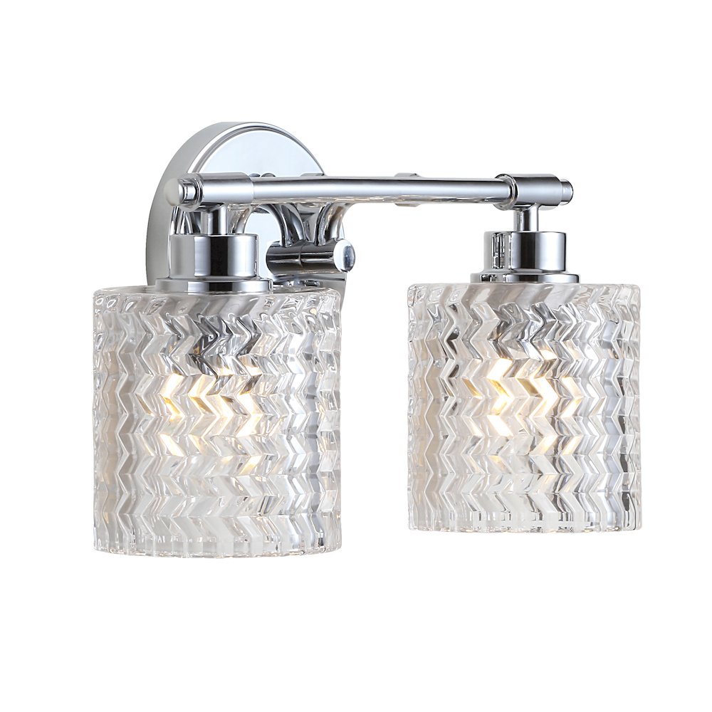 Spaulding Vintage Iron Chevron Pattern Glass Farmhouse Cottage Led Vanity Light. Picture 5