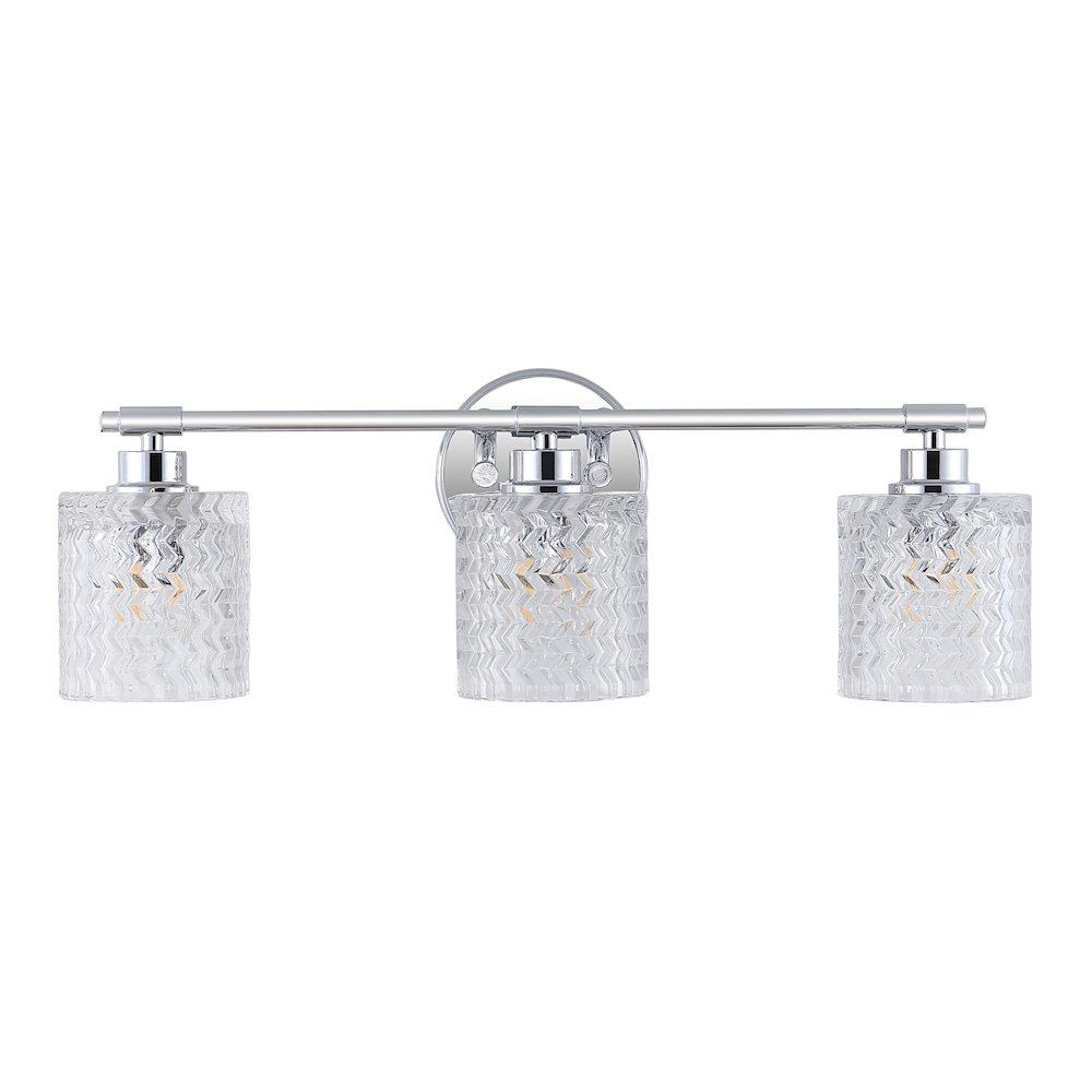 Spaulding Vintage Ironchevron Pattern Glass Farmhouse Cottage Led Vanity Light. Picture 2
