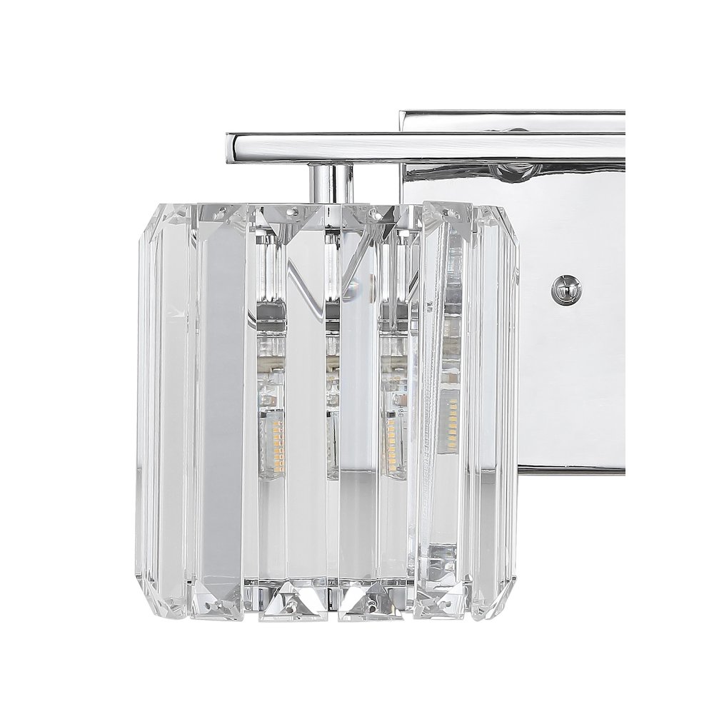 Coco Prism Vintage Metal/Glass Classic Glam Led Vanity Light. Picture 3