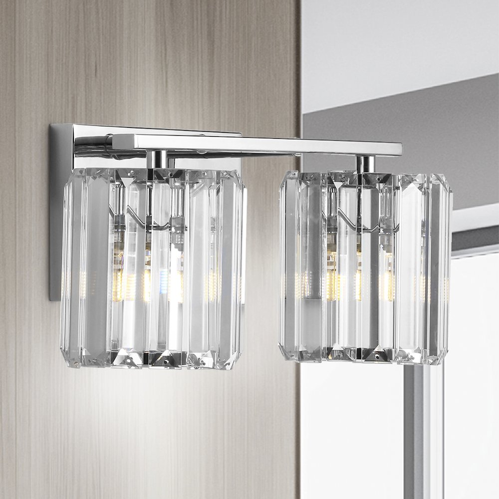 Coco Prism Vintage Metal/Glass Classic Glam Led Vanity Light. Picture 9
