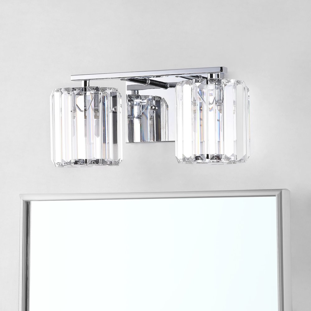 Coco Prism Vintage Metal/Glass Classic Glam Led Vanity Light. Picture 8