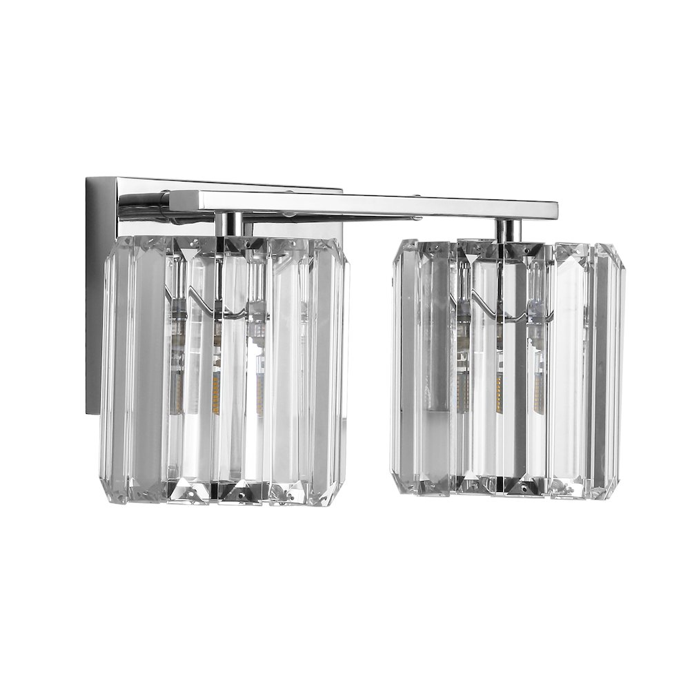 Coco Prism Vintage Metal/Glass Classic Glam Led Vanity Light. Picture 6