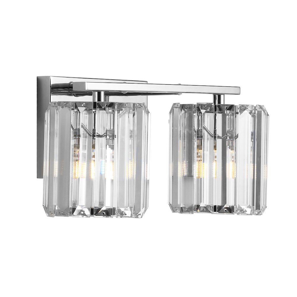 Coco Prism Vintage Metal/Glass Classic Glam Led Vanity Light. Picture 5