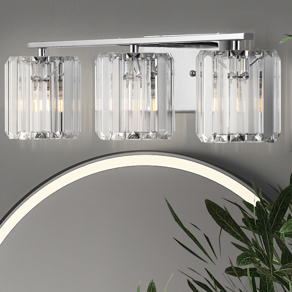 Coco Prism Vintage Metal/Glass Classic Glam Led Vanity Light. Picture 10