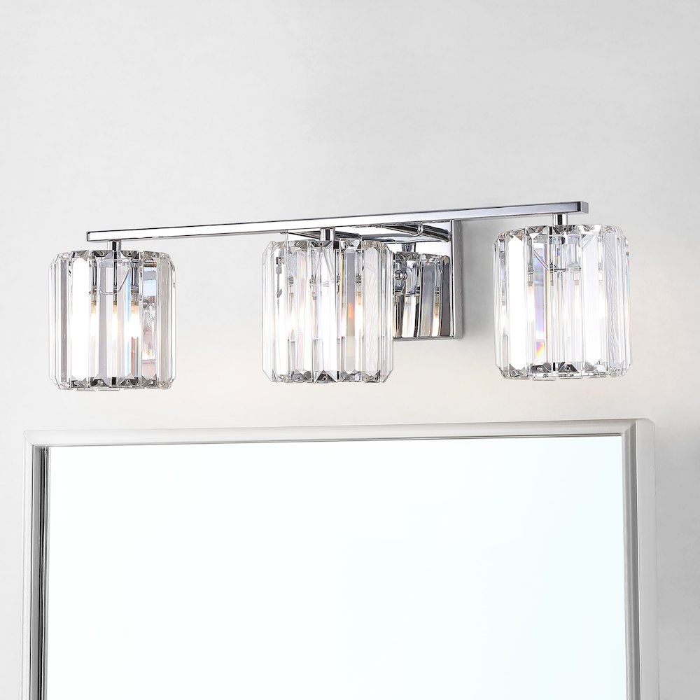Coco Prism Vintage Metal/Glass Classic Glam Led Vanity Light. Picture 7