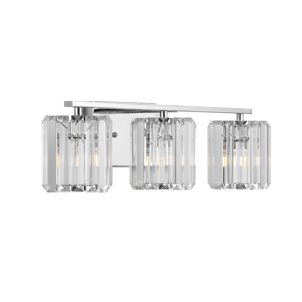 Coco Prism Vintage Metal/Glass Classic Glam Led Vanity Light. Picture 5