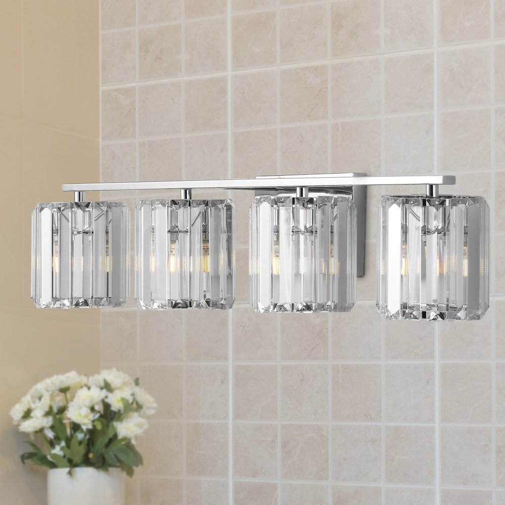 Coco Prism Vintage Metal/Glass Classic Glam Led Vanity Light. Picture 9