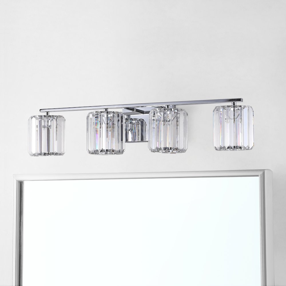 Coco Prism Vintage Metal/Glass Classic Glam Led Vanity Light. Picture 8