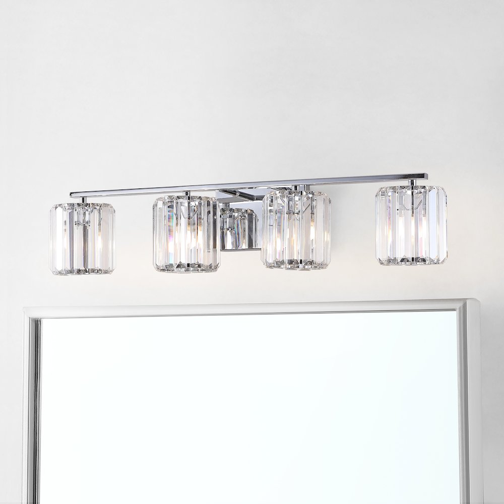 Coco Prism Vintage Metal/Glass Classic Glam Led Vanity Light. Picture 7