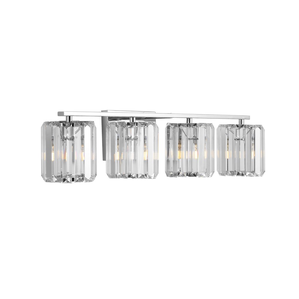 Coco Prism Vintage Metal/Glass Classic Glam Led Vanity Light. Picture 5