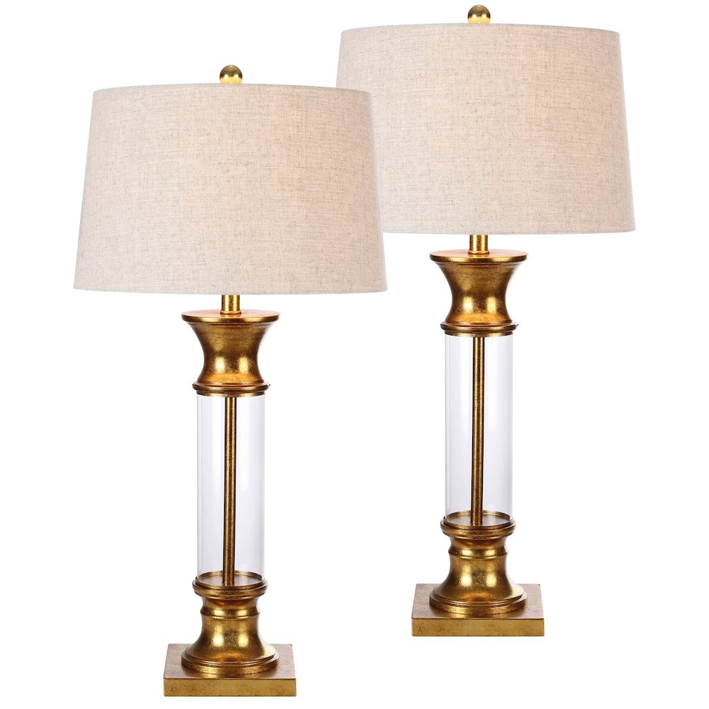 Hunter Metal/Glass Led Table Lamp (Set Of 2). Picture 1