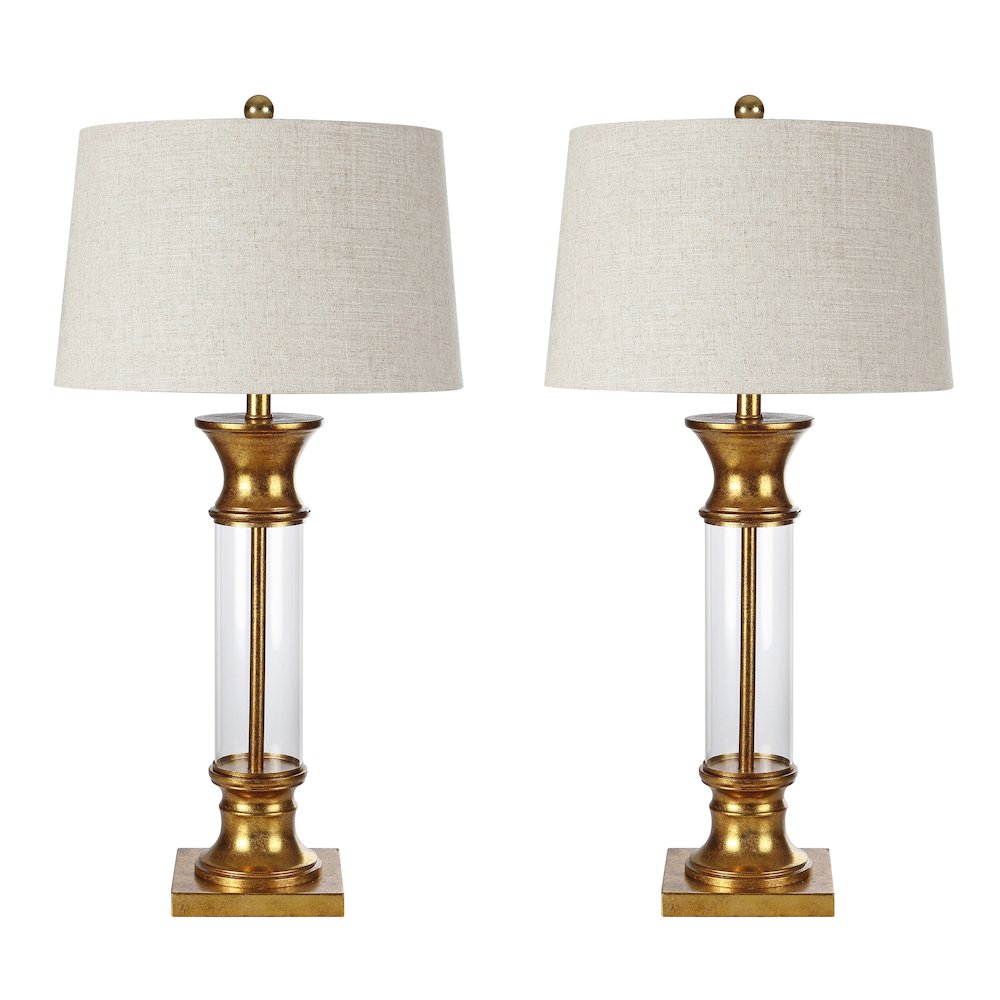 Hunter Metal/Glass Led Table Lamp (Set Of 2). Picture 2