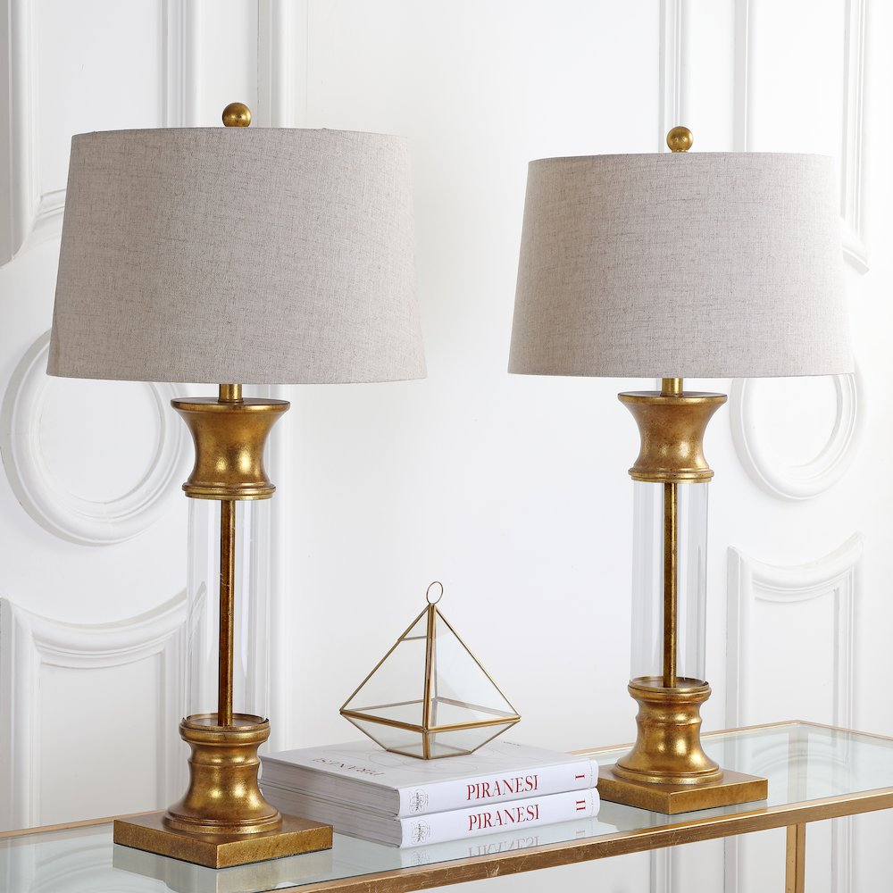Hunter Metal/Glass Led Table Lamp (Set Of 2). Picture 4