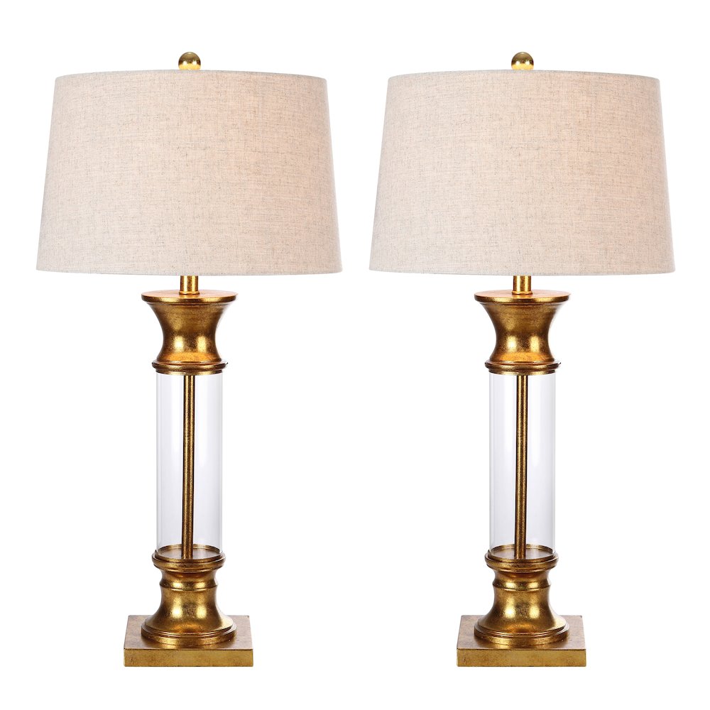 Hunter Metal/Glass Led Table Lamp (Set Of 2). Picture 1