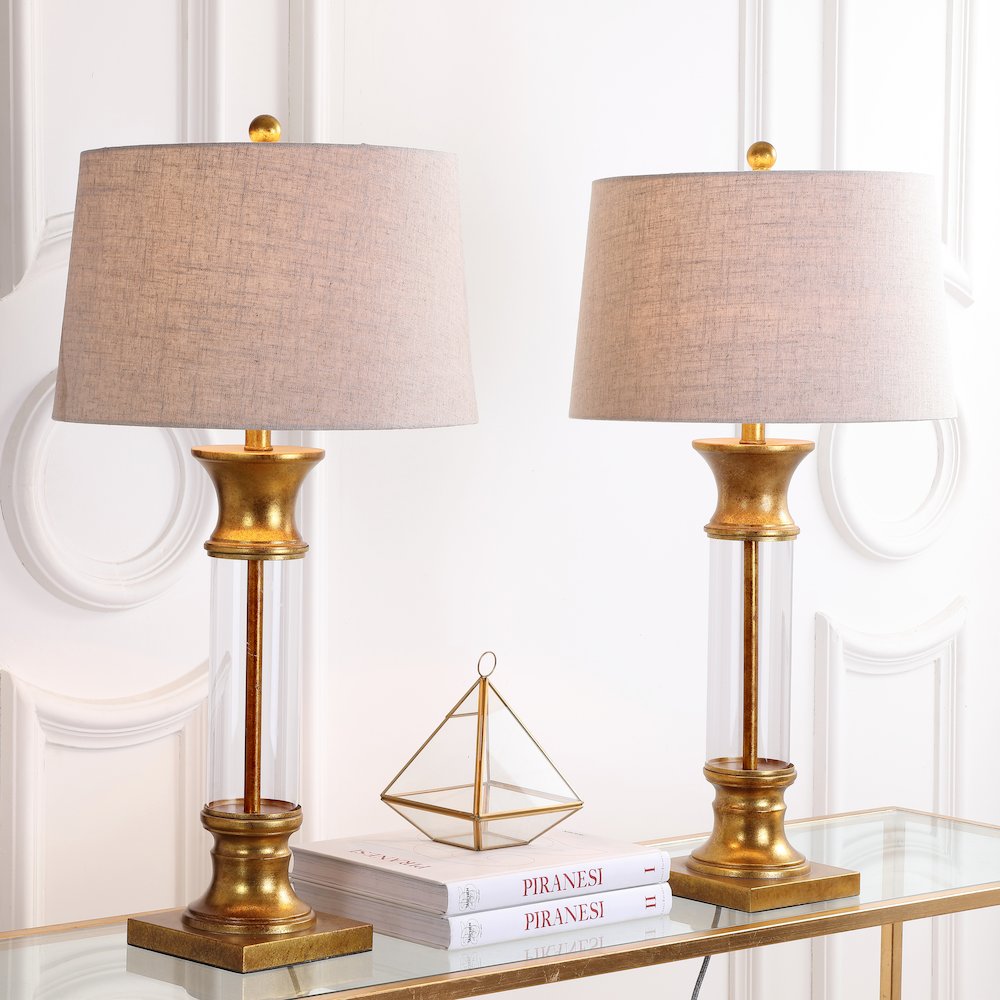 Hunter Metal/Glass Led Table Lamp (Set Of 2). Picture 3