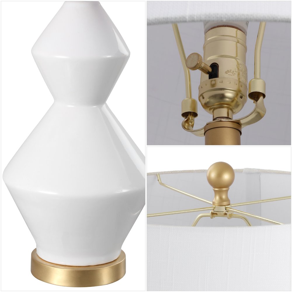 Alba Geometric Ceramicmetal Led Table Lamp. Picture 8