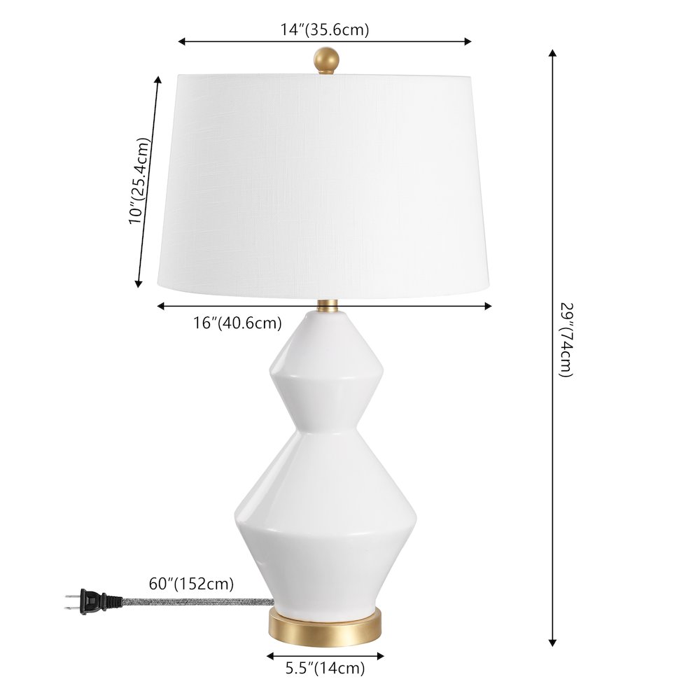 Alba Geometric Ceramicmetal Led Table Lamp. Picture 7