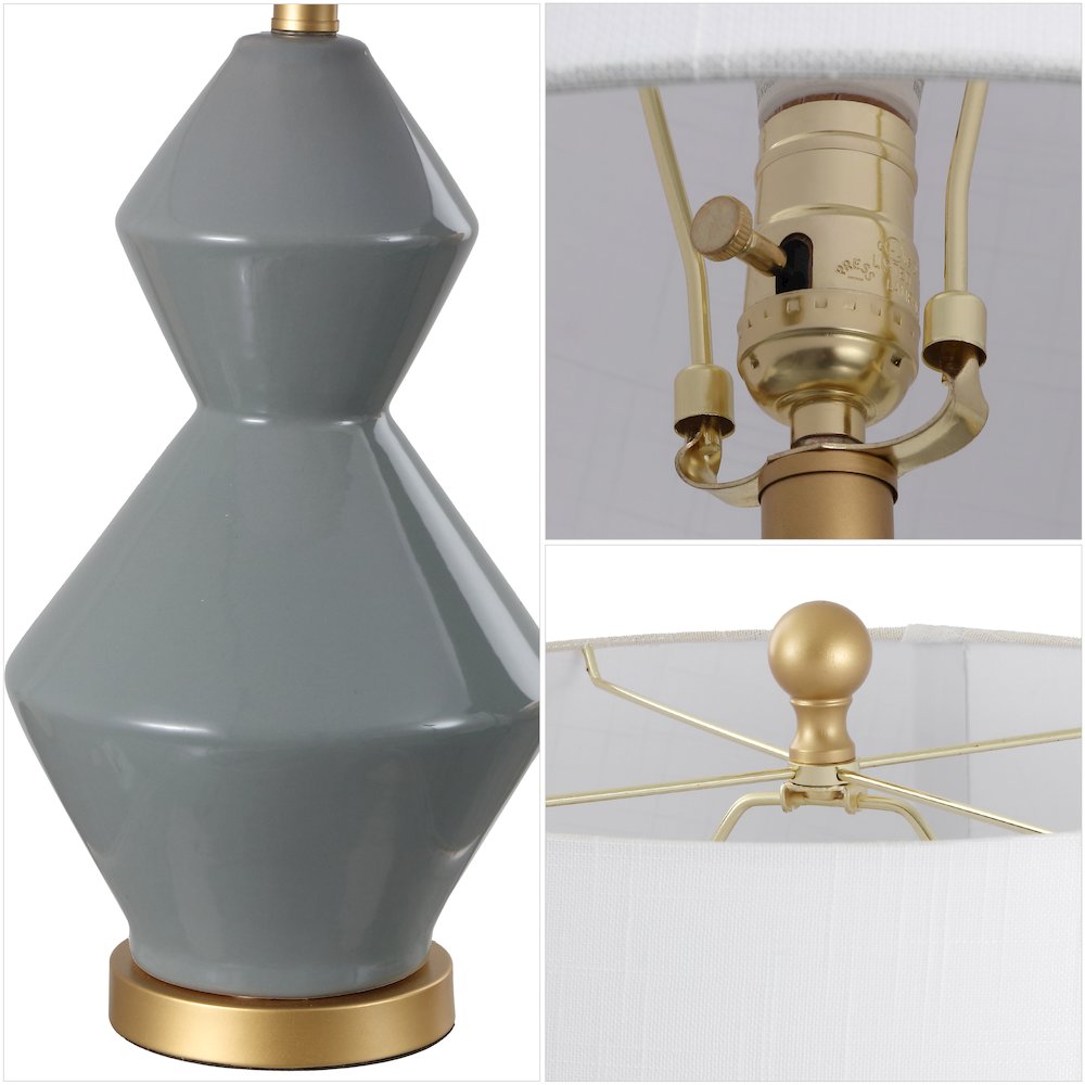 Alba Geometric Ceramicmetal Led Table Lamp. Picture 8