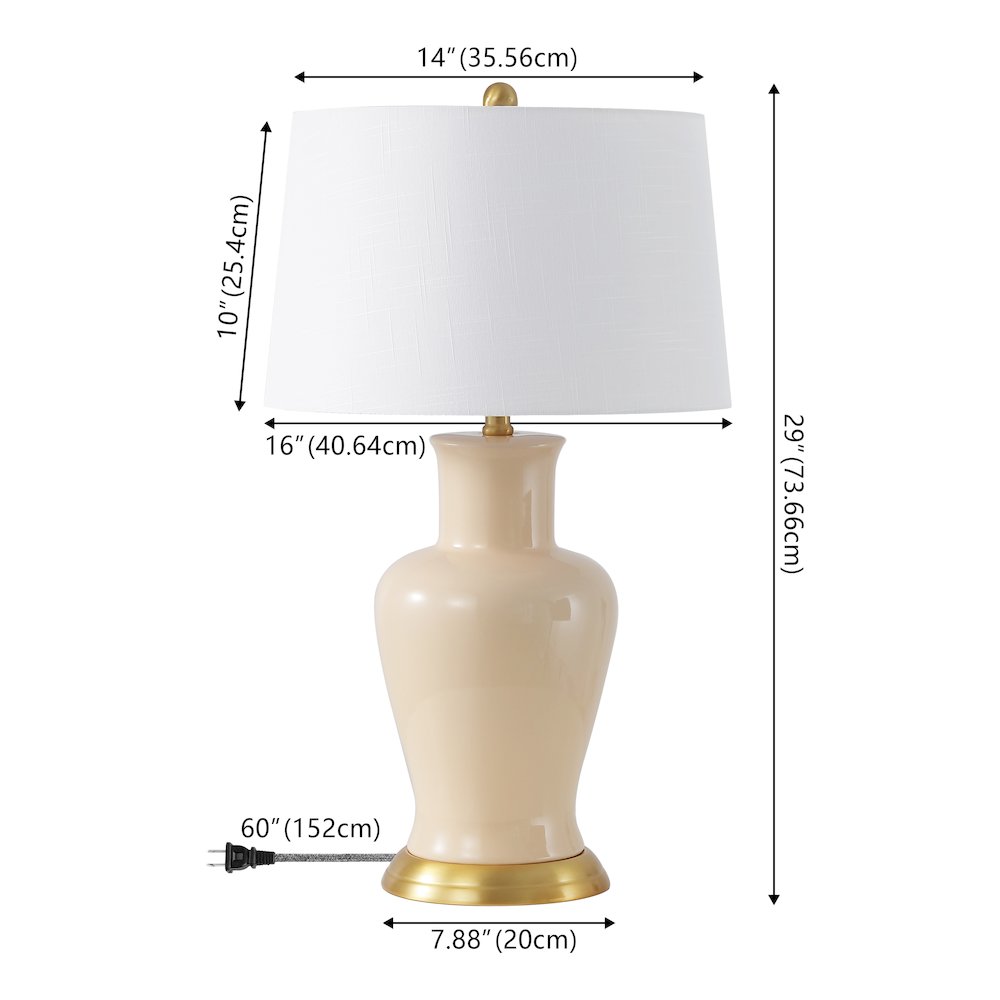Julian Traditional Classic Ceramic Urn LED Table Lamp. Picture 2