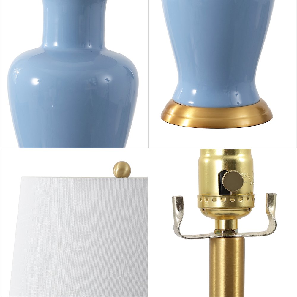 Julian Traditional Classic Ceramic Urn LED Table Lamp. Picture 3