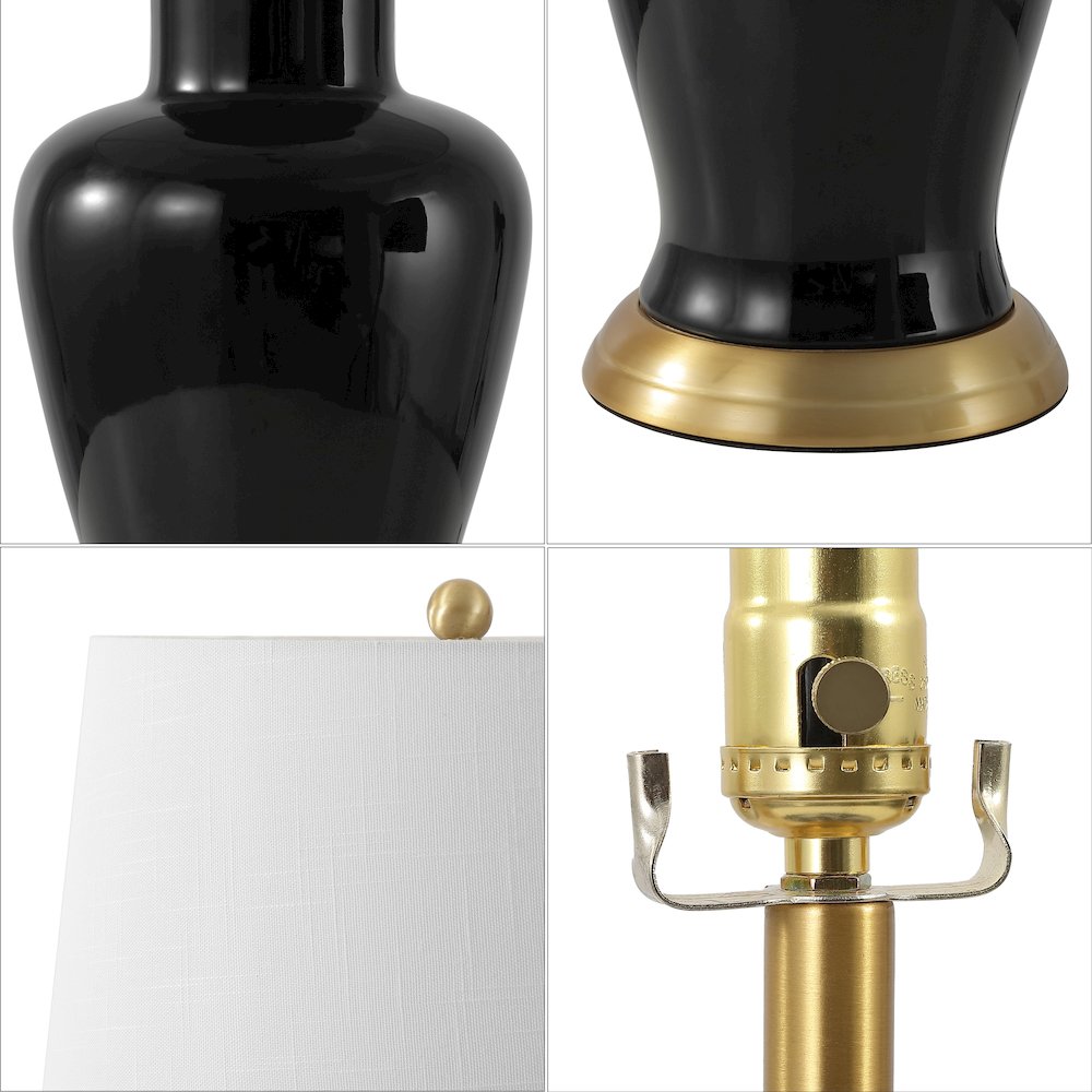 Julian Traditional Classic Ceramic Urn LED Table Lamp. Picture 3