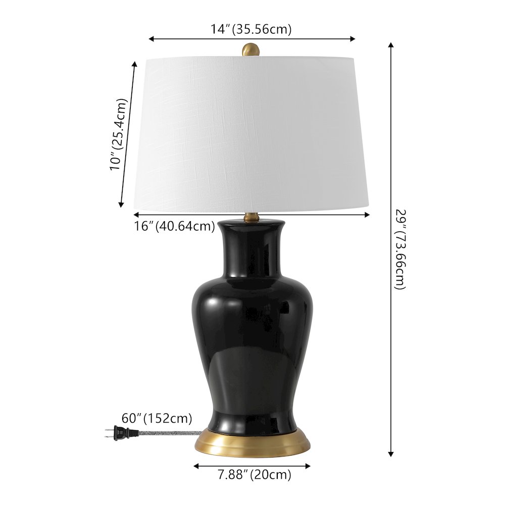 Julian Traditional Classic Ceramic Urn LED Table Lamp. Picture 2