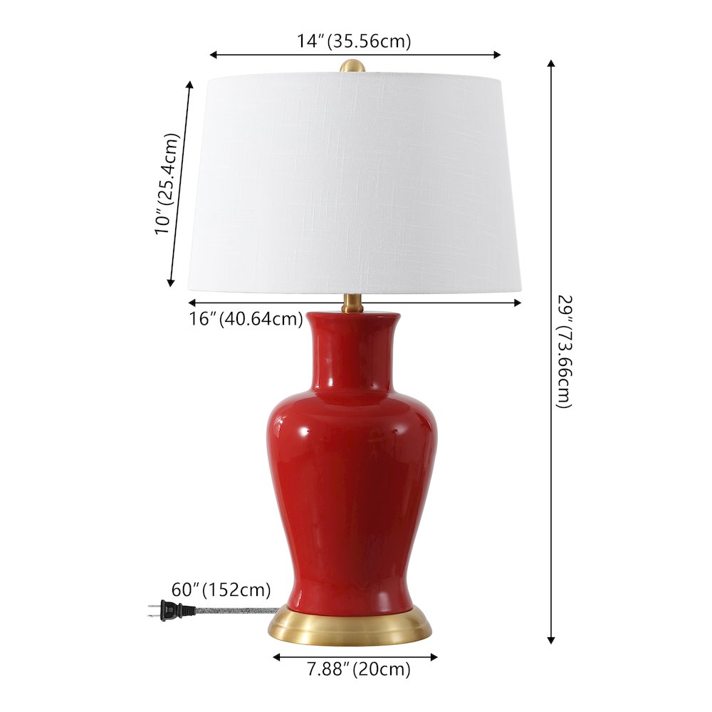 Julian Traditional Classic Ceramic Urn LED Table Lamp. Picture 2