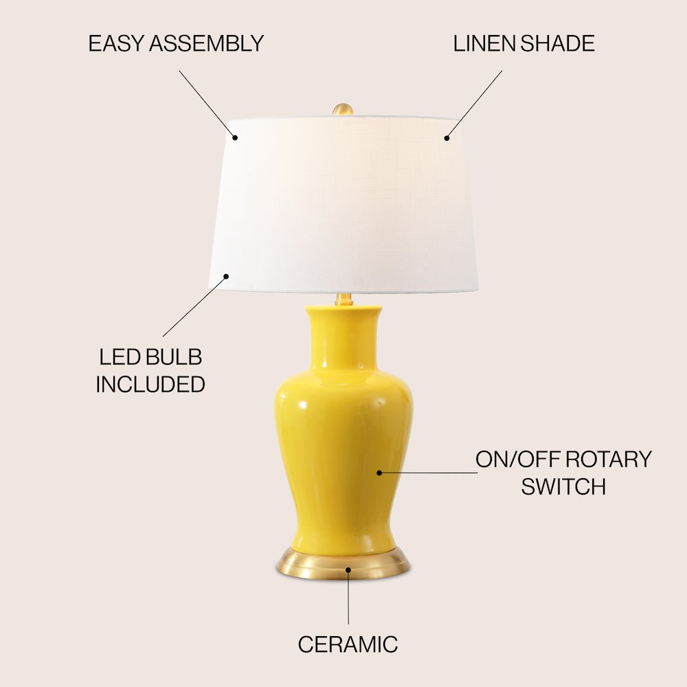 Julian Traditional Classic Ceramic Urn LED Table Lamp. Picture 1