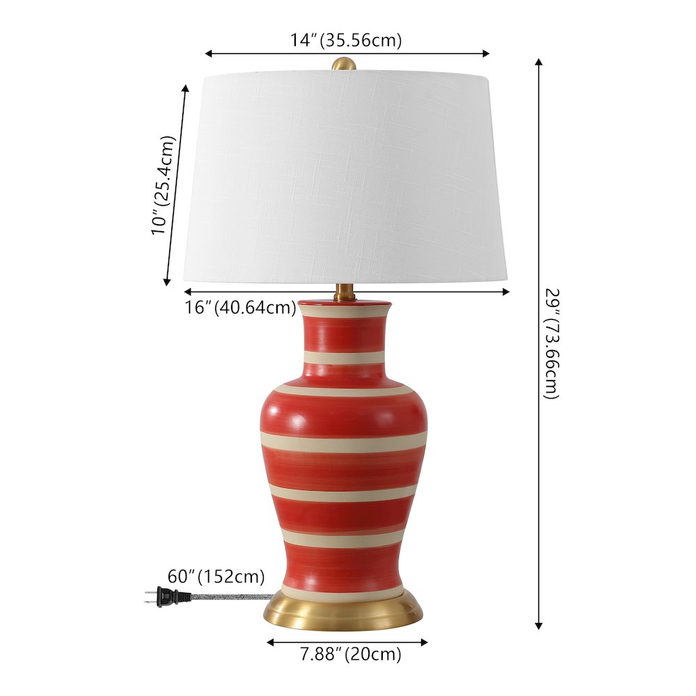 Julian Traditional Classic Ceramic Urn LED Table Lamp. Picture 2