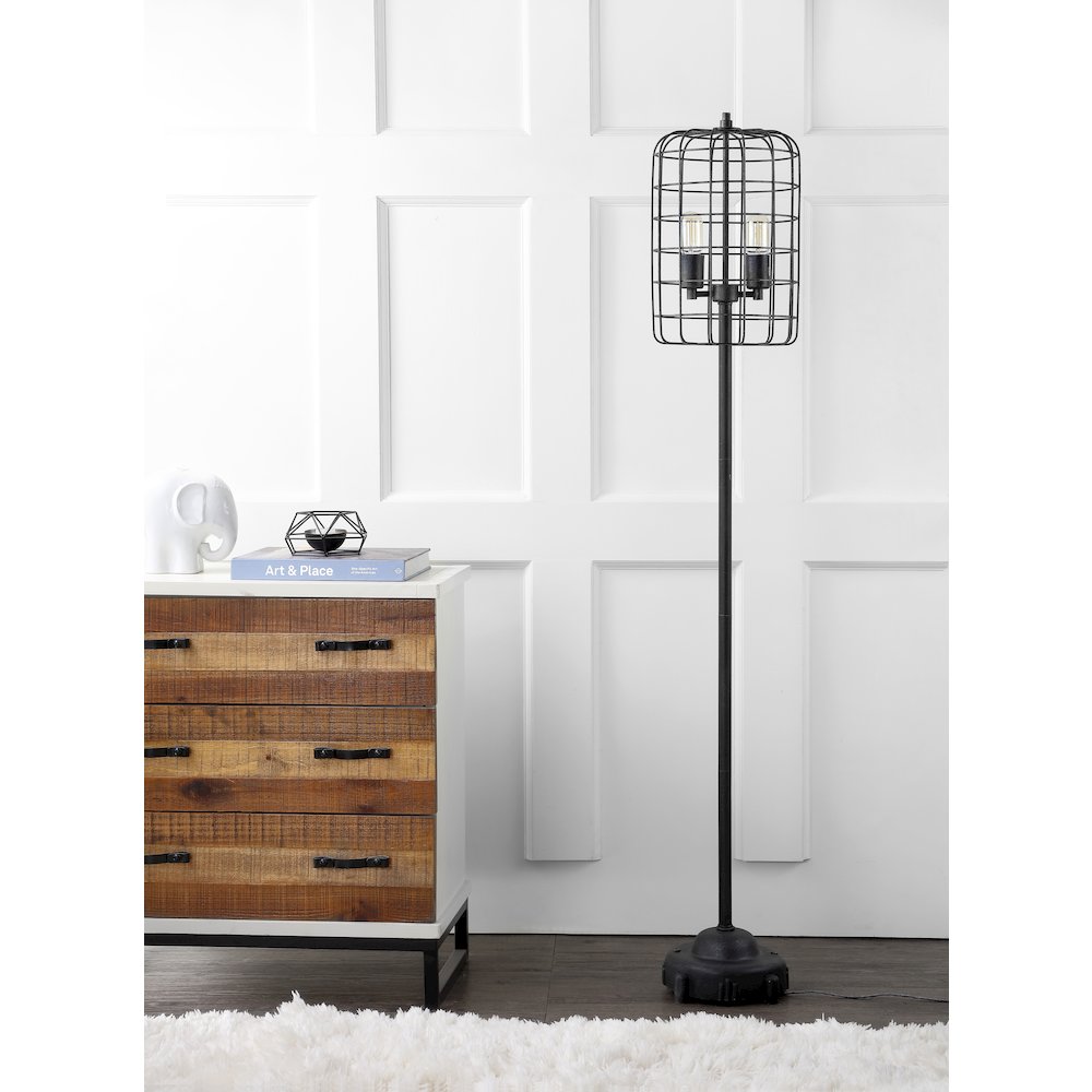 Odette Industrial Metal Floor Lamp. Picture 6