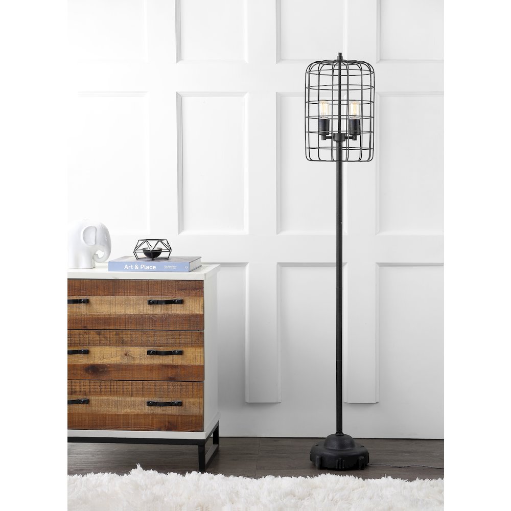 Odette Industrial Metal Floor Lamp. Picture 5