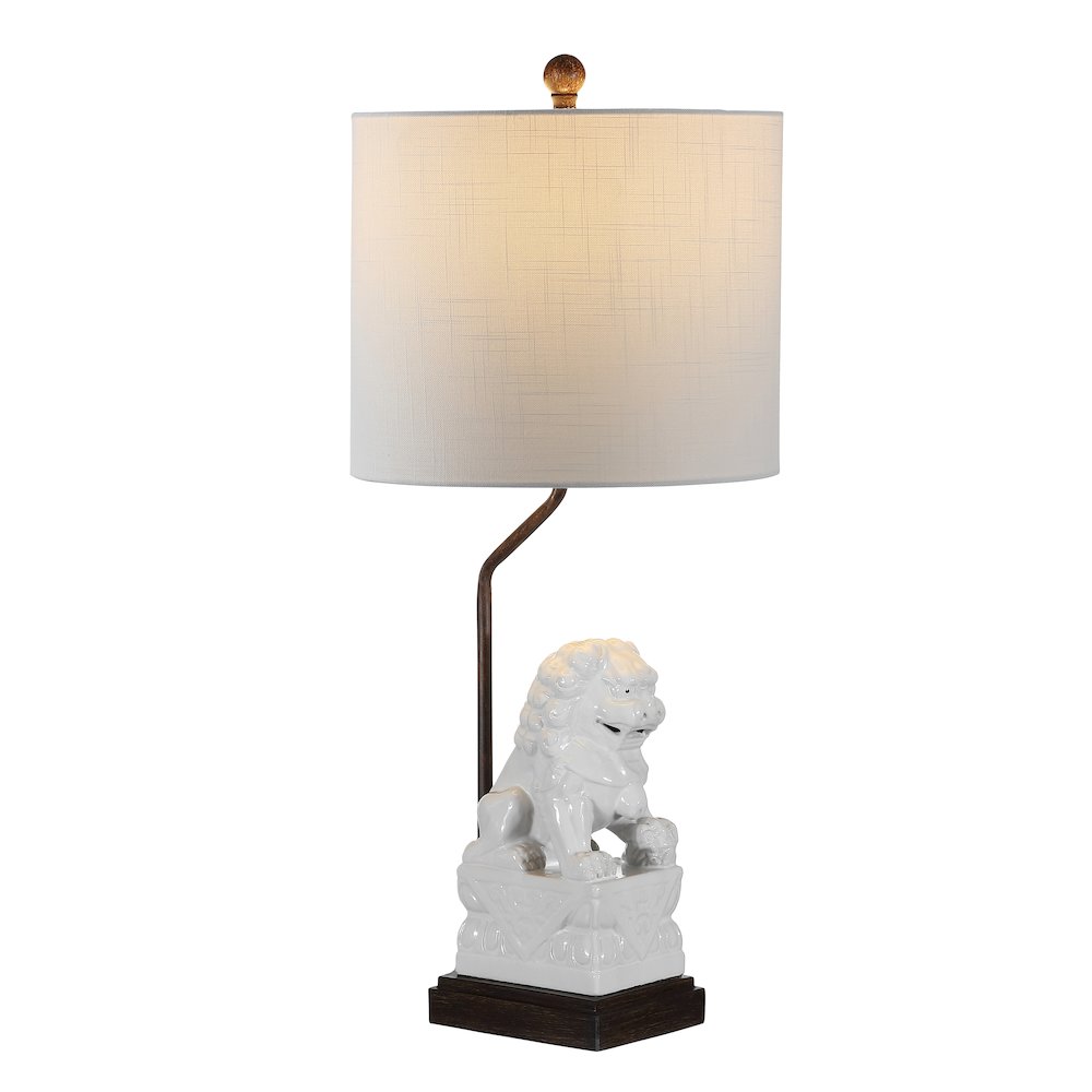 Guardian Lion Ceramic Classic Modern Led Table Lamp. Picture 7