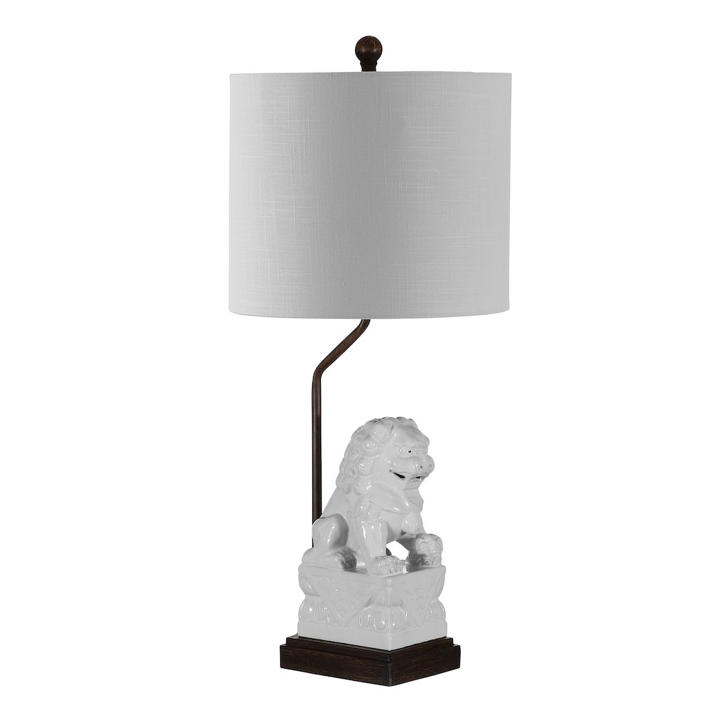 Guardian Lion Ceramic Classic Modern Led Table Lamp. Picture 2