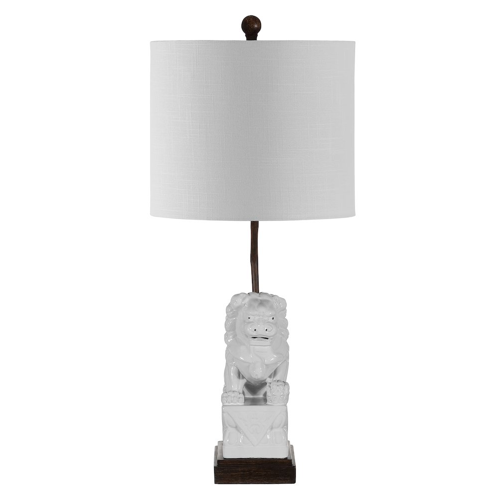 Guardian Lion Ceramic Classic Modern Led Table Lamp. Picture 5