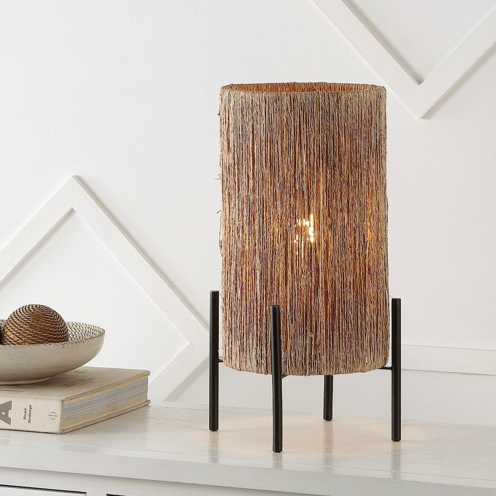 Kai Coastal Minimalist Rattan Led Table Lamp. Picture 6
