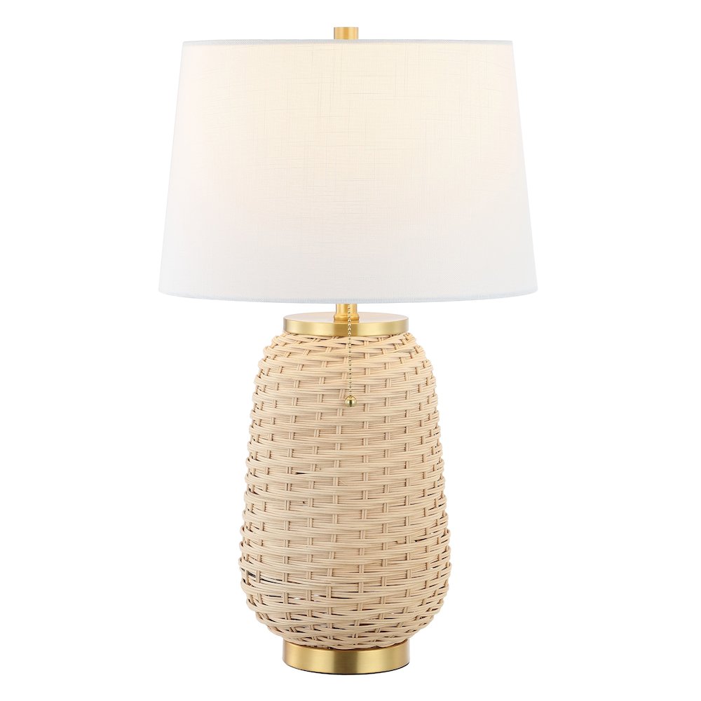 Chakrii Rustic Bohemian Ironrattan Led Table Lamp With Pull Chain. Picture 4