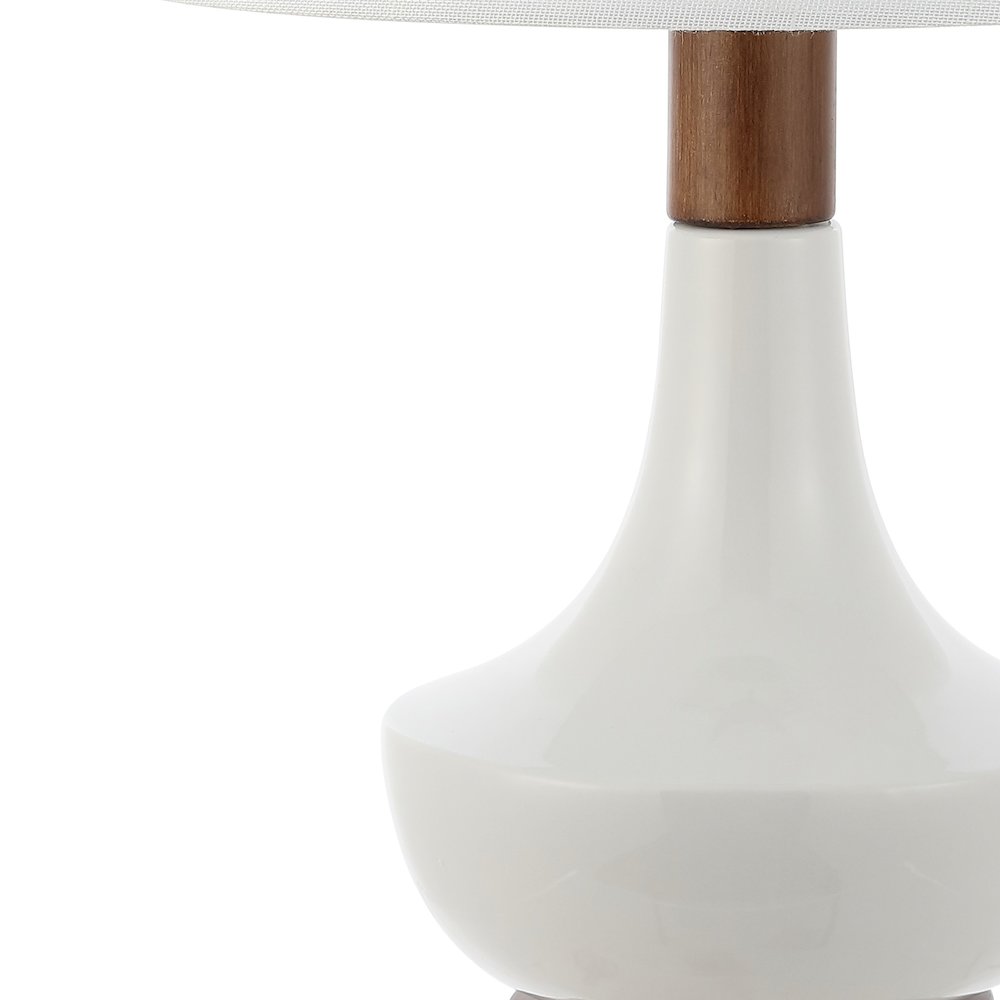 Finn Vintage Minimalist Iron/Ceramic Led Mini Table Lamp With Usb Charging Port. Picture 2
