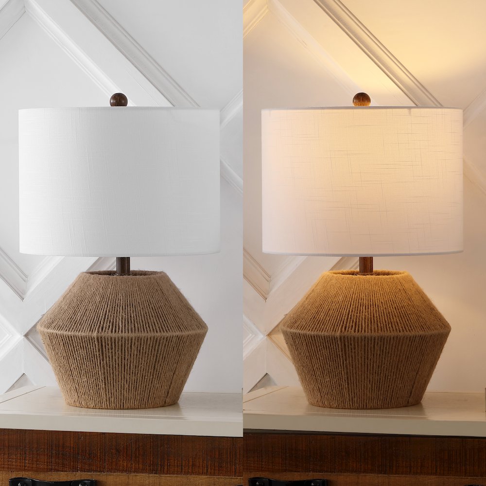 Alma Coastal Rustic Iron/Rope Led Table Lamp. Picture 6