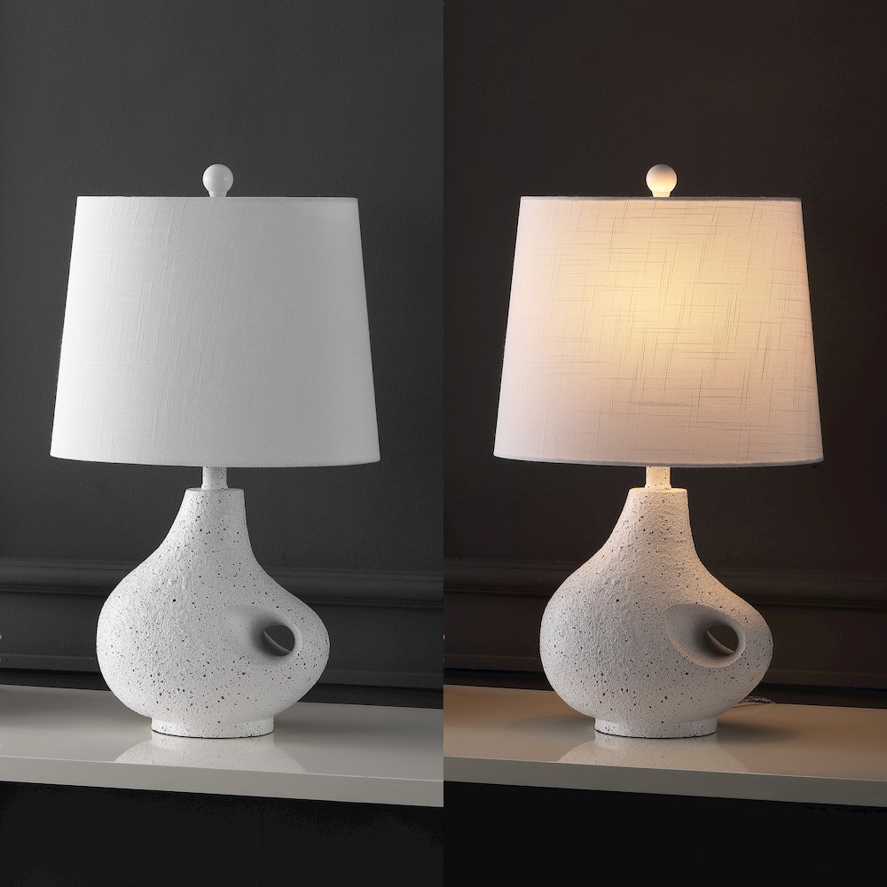 Charlotte Minimalist Designer Iron/Resin Oval Shade Led Table Lamp. Picture 5