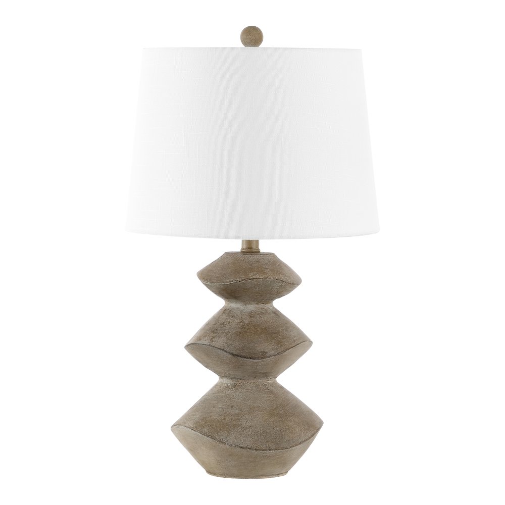 Laken Minimalist Coastal Resin/Iron 3-Stack Cairn Led Table Lamp. Picture 2