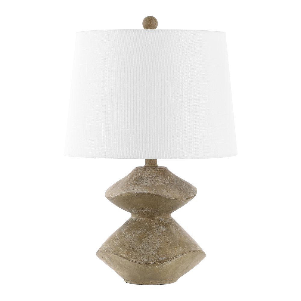 Laken Minimalist Coastal Resin/Iron 2-Stack Cairn Led Table Lamp. Picture 2