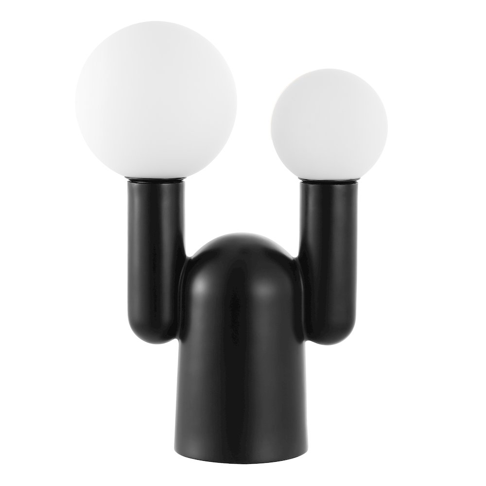 Mid-Century Resin/Iron/Frosted Glass Nordic Cactus Led Table Lamp. Picture 2