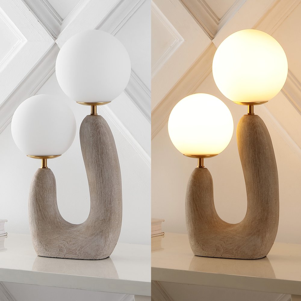 Mid-Century Scandinavian Resin/Iron/Frosted Glass Cactus Led Table Lamp. Picture 6