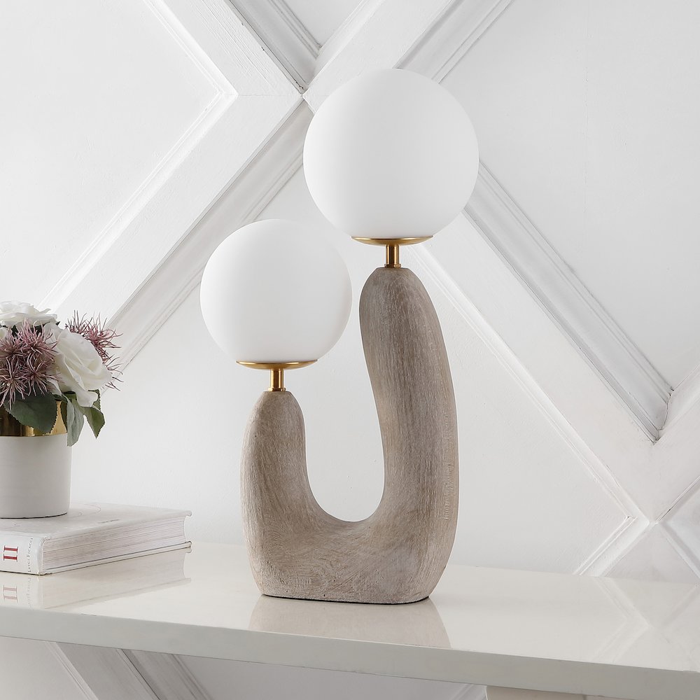 Mid-Century Scandinavian Resin/Iron/Frosted Glass Cactus Led Table Lamp. Picture 2