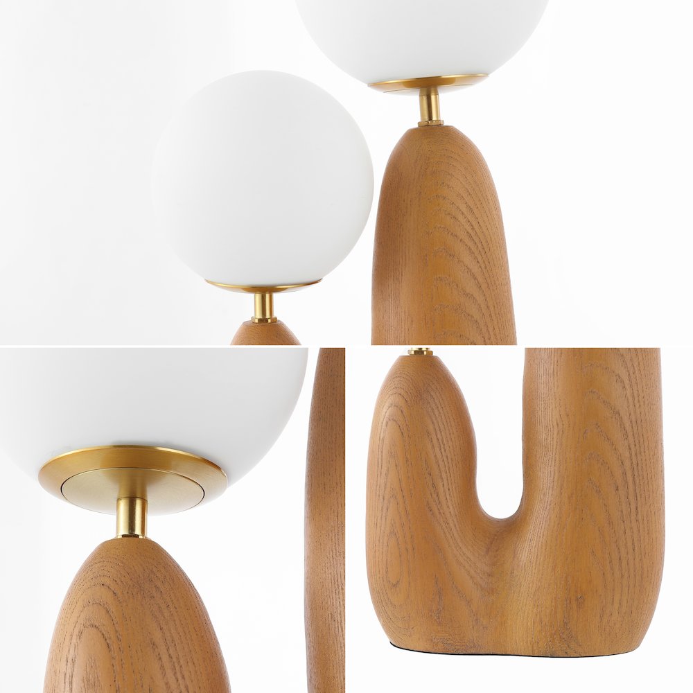 Bohemian Resin/Iron/Frosted Glass Danish Cactus Led Table Lamp. Picture 4