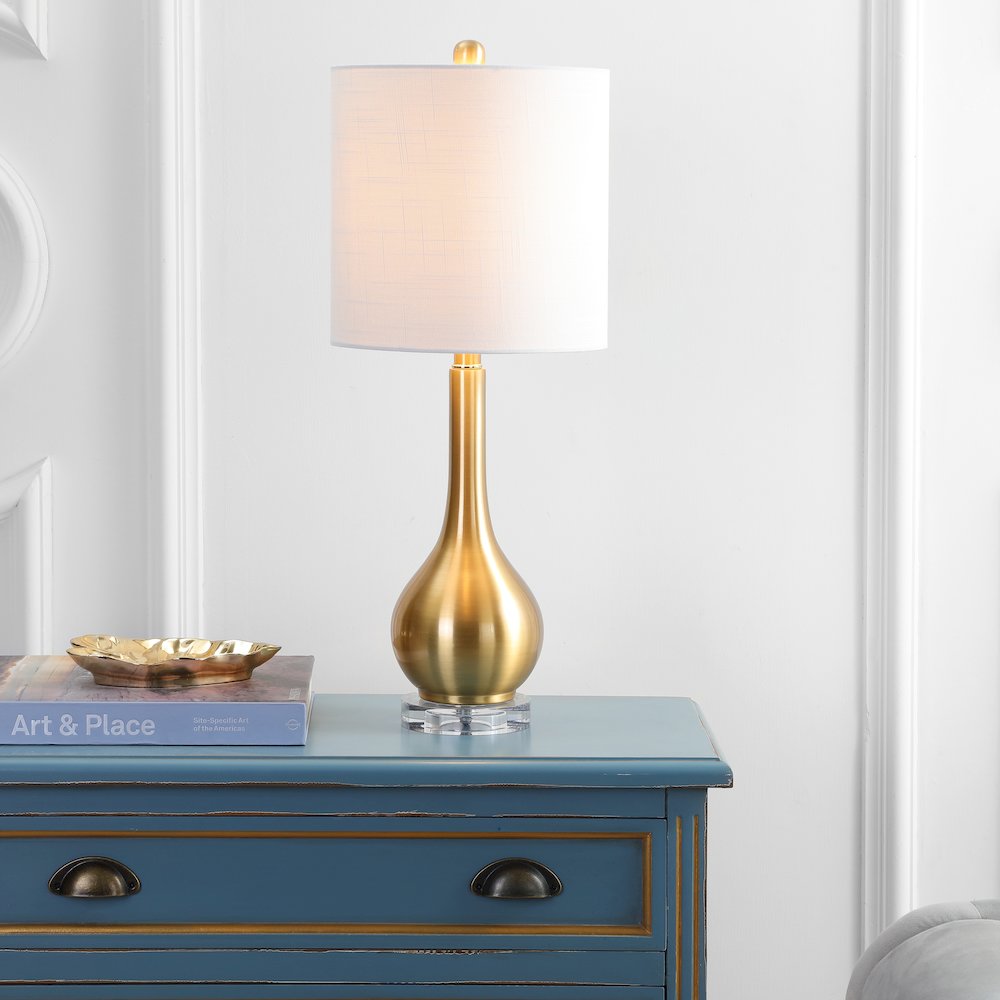 Dylan Metal/Crystal Teardrop Led Table Lamp. Picture 5