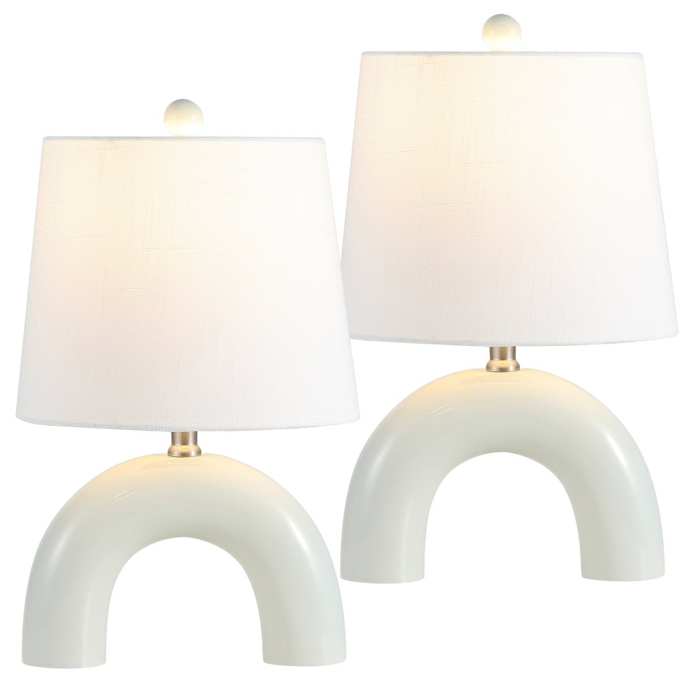Ceramic Arch LED Table Lamp, Blue Gray (Set of 2). Picture 1