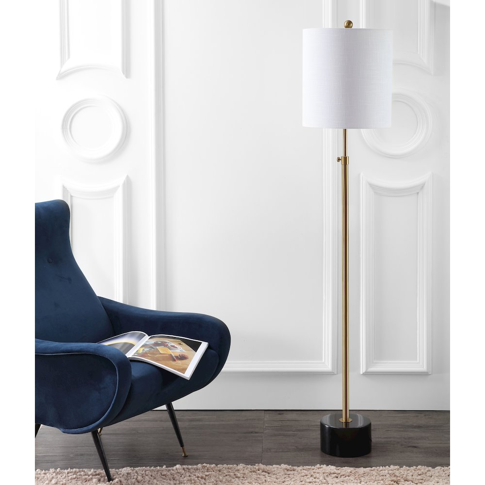Crosby Adjustable Height Metal Led Floor Lamp. Picture 6
