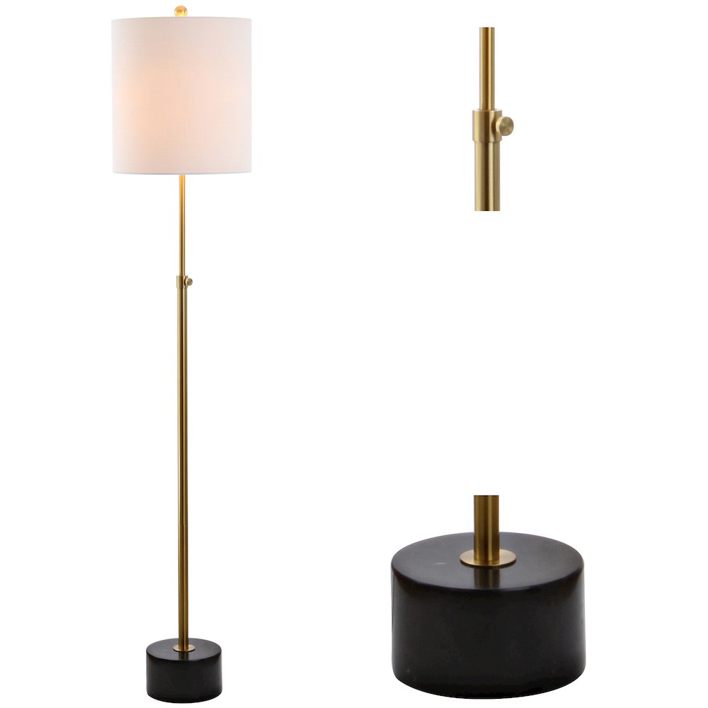 Crosby Adjustable Height Metal Led Floor Lamp. Picture 7