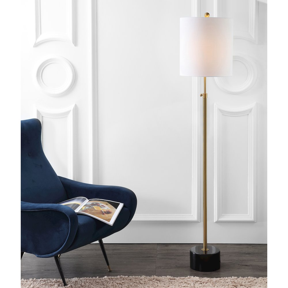 Crosby Adjustable Height Metal Led Floor Lamp. Picture 5